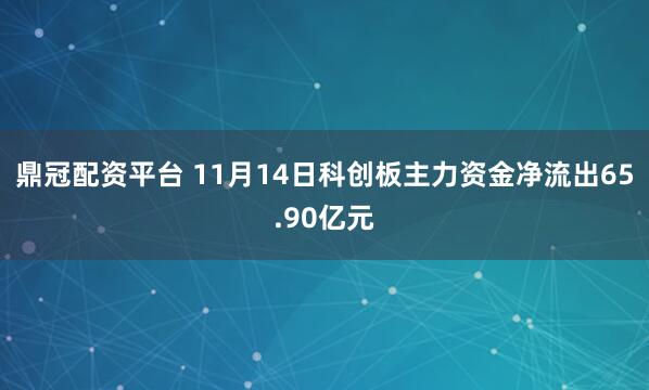 鼎冠配资平台 11月14日科创板主力资金净流出65.90亿元